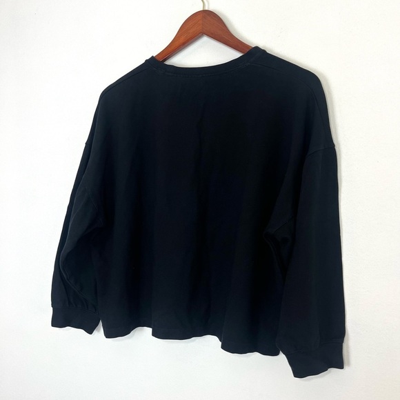 Aritzia The Group Babaton Basic Crewneck Sweatshirt Black Size 2 - Picture 6 of 6